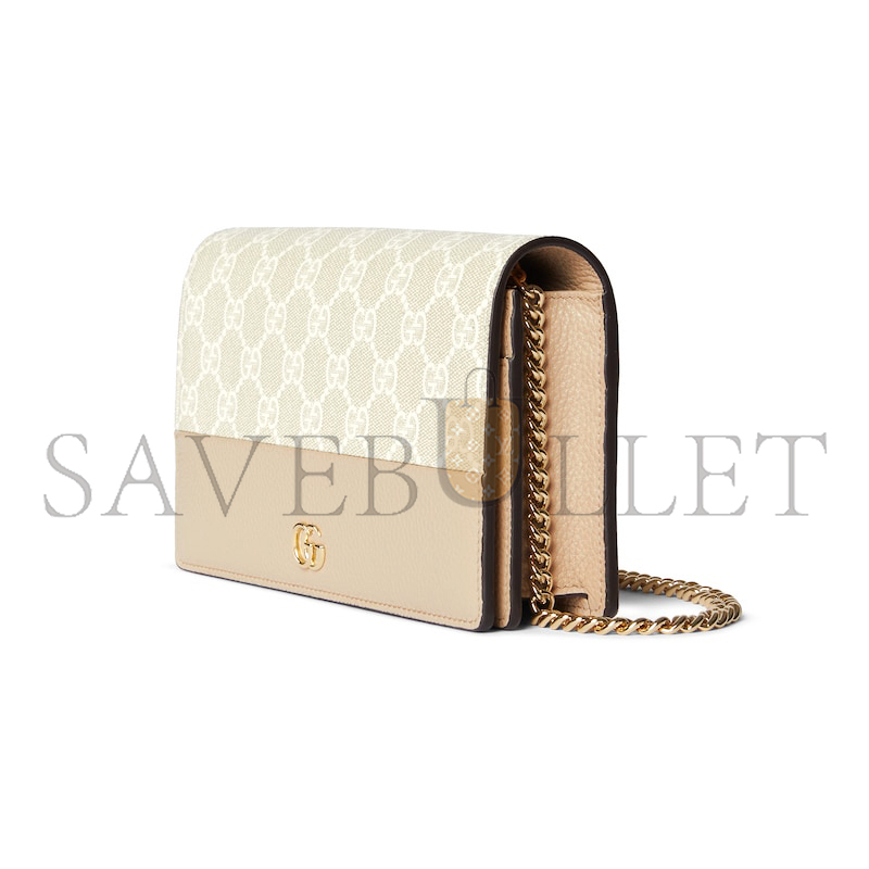 GUCCI GG MARMONT BI-COLOR WALLET ON CHAIN 497985 (20*12.5*4cm) 